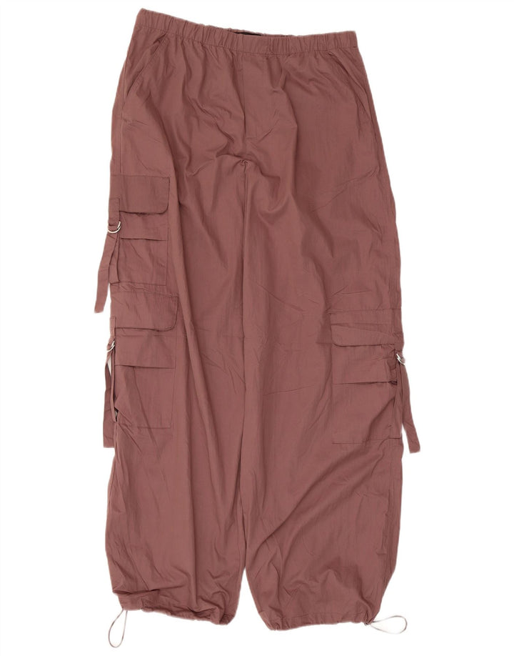Pantaloni cargo Zara da donna a gamba larga medi W28 L30 poliestere marrone