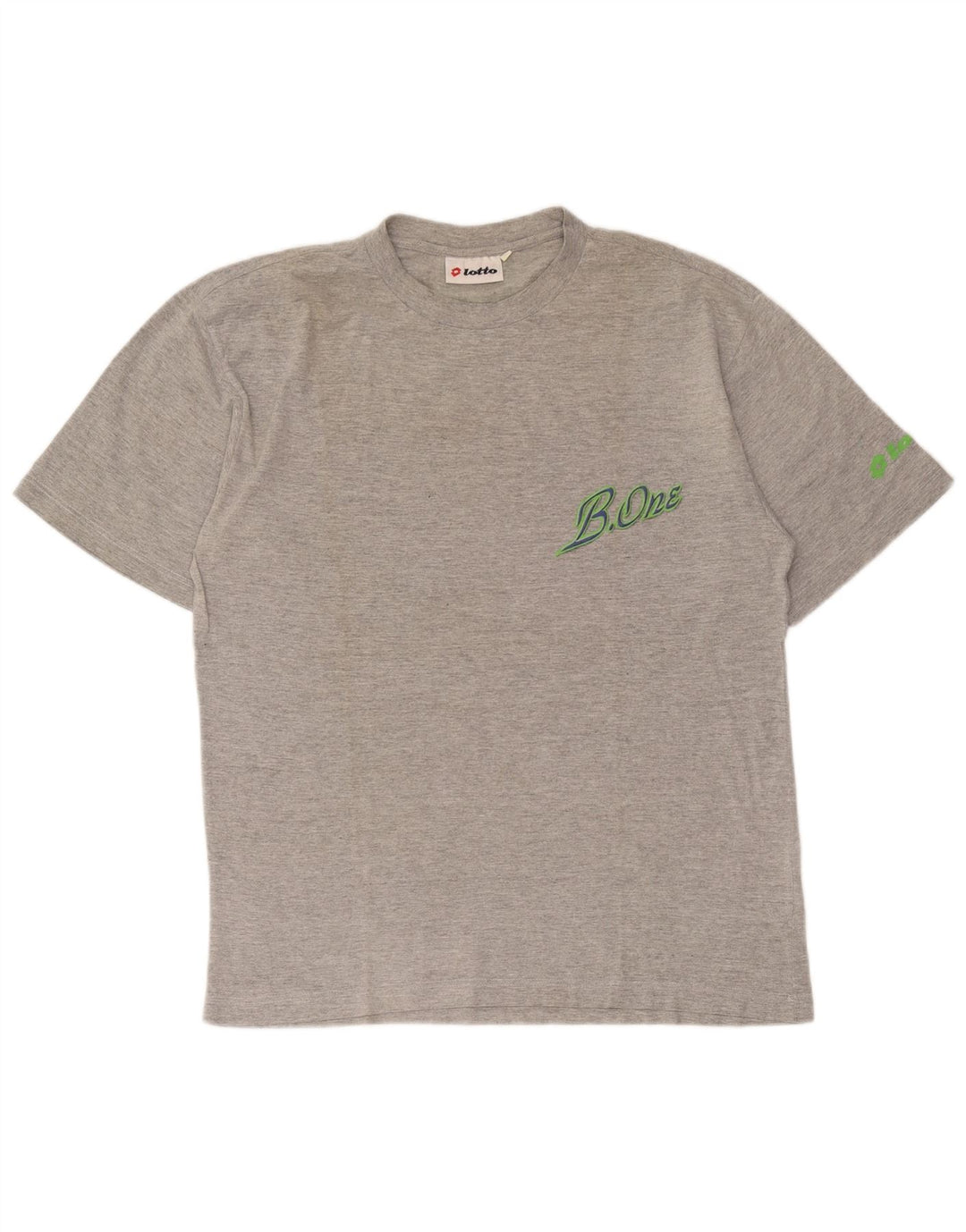 T-shirt grafica da uomo Lotto Top in cotone grigio medio