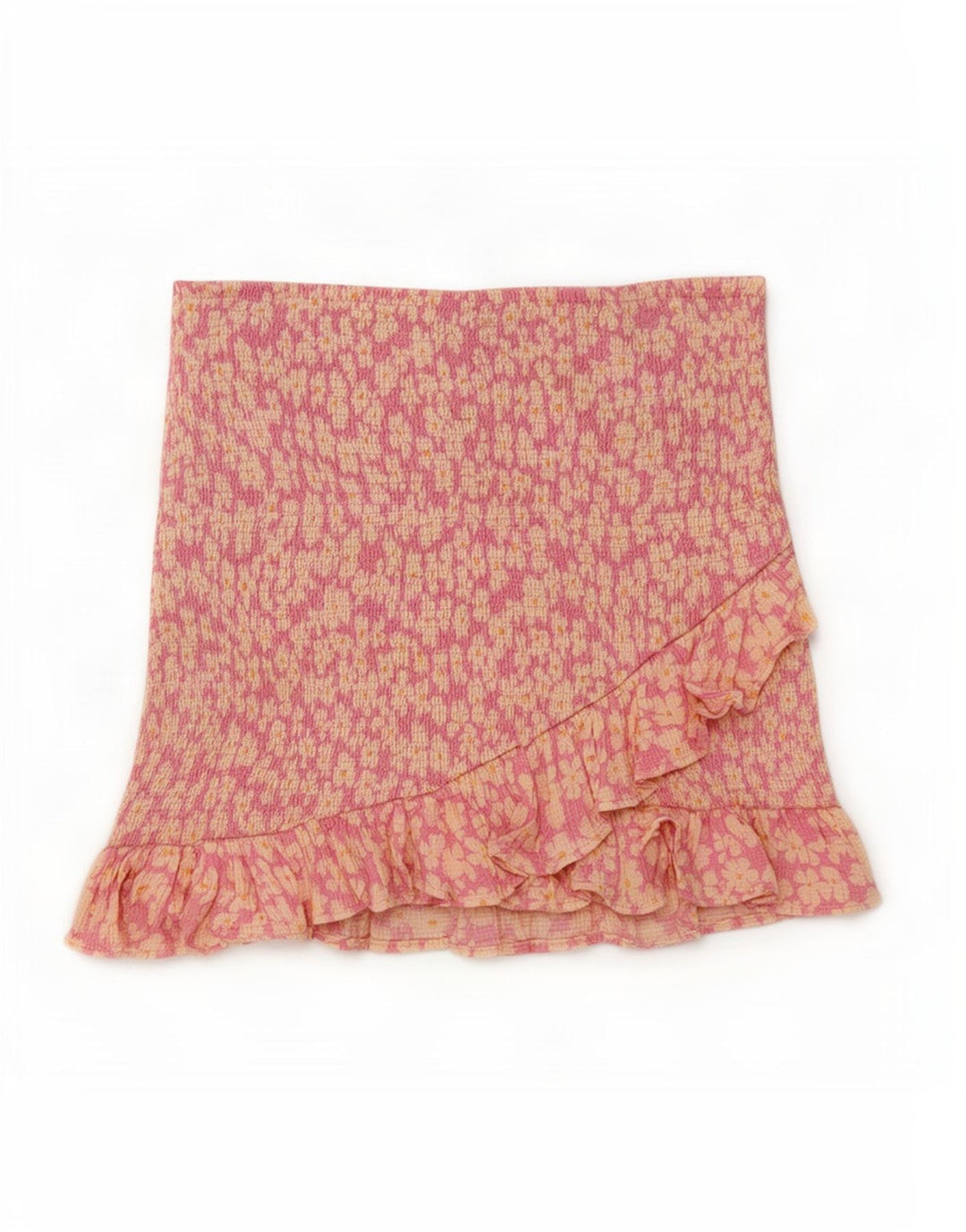 Gonna mini con volant da donna Zara piccola W26 rosa floreale