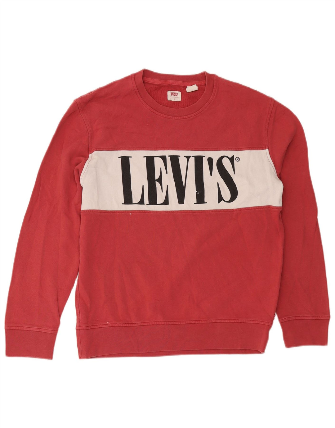 Męska bluza z grafiką Levi's, mała, różowa, bawełniana w bloki kolorów