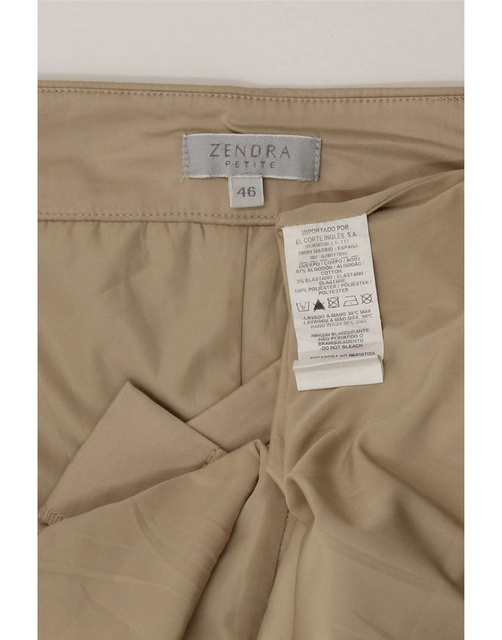 Zendra Womens Mini Skirt EU 46 XL W34 Beige Cotton
