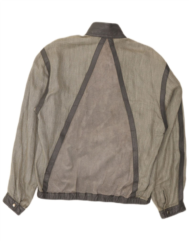 Breco's Mens Bomber Jacket IT 46 Small Grey