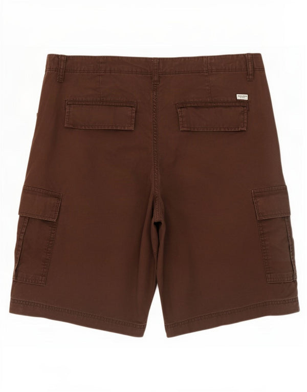 Jack & Jones Mens Cargo Shorts Large W34 Algodón Marrón