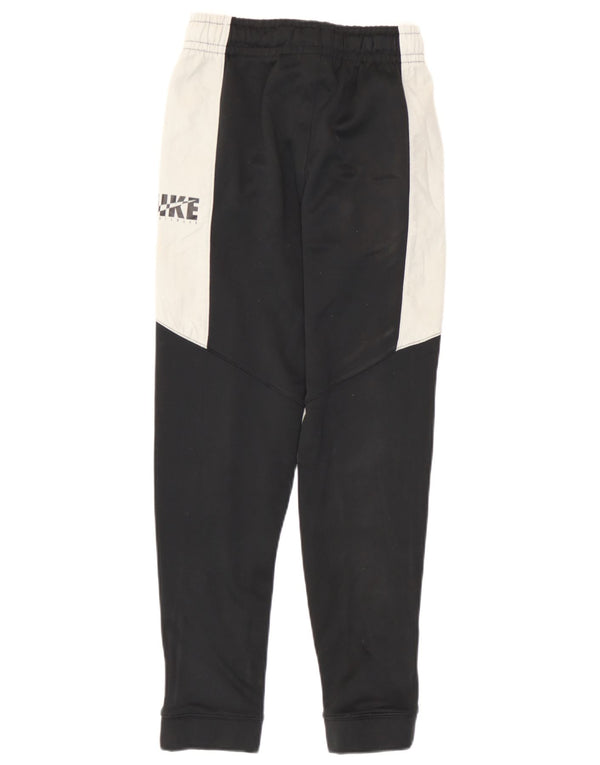 Nike Girls Tracksuit Trousers Joggers 12-13 Years Large Black Colourblock