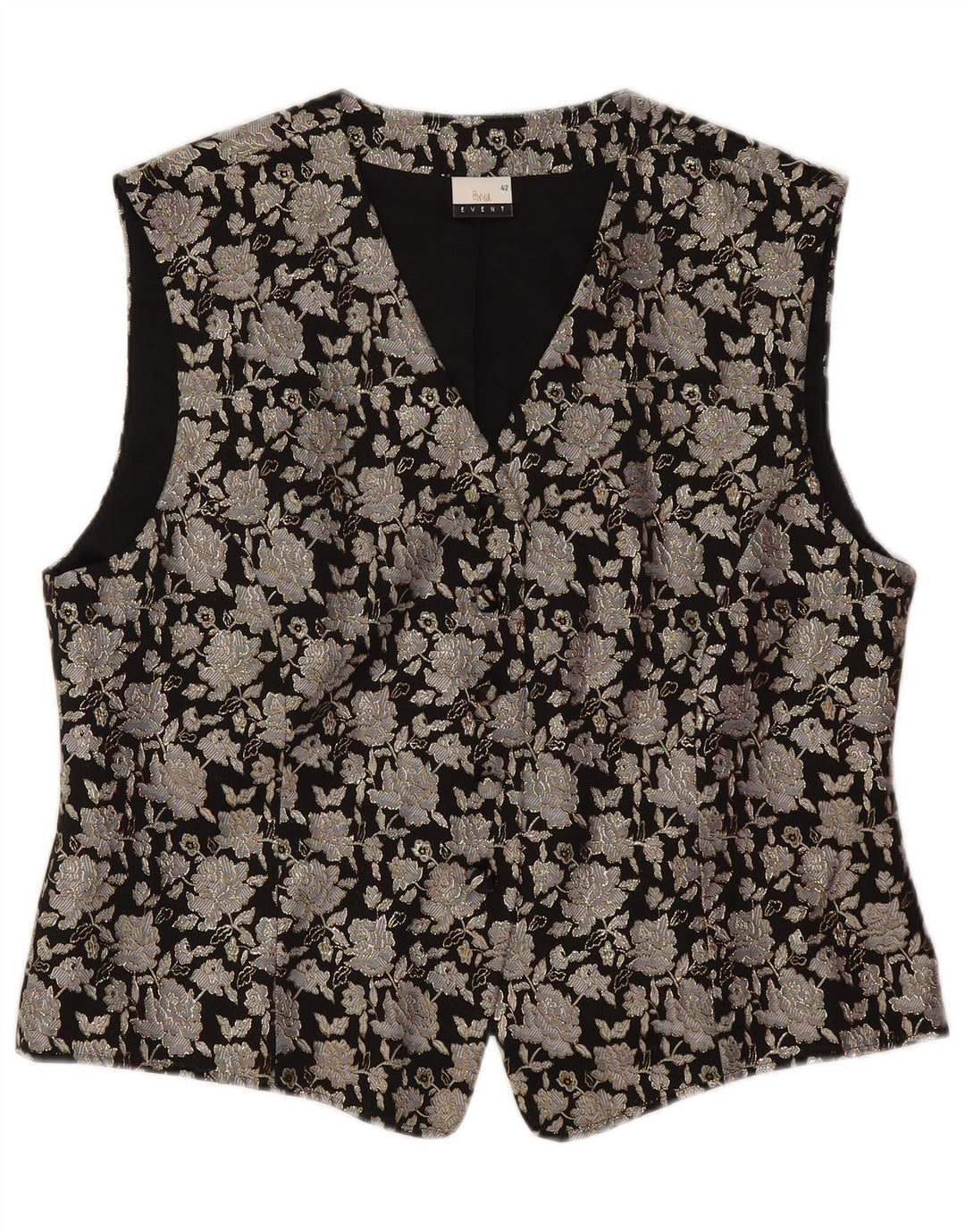 Tru Womens Crop Top EU 48 Large Black Floral Polyamide
