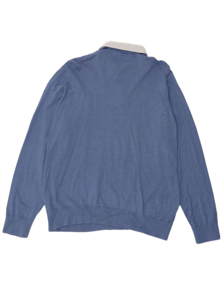 Marks & Spencer Herre V-hals sweater XL Blå Bomuld