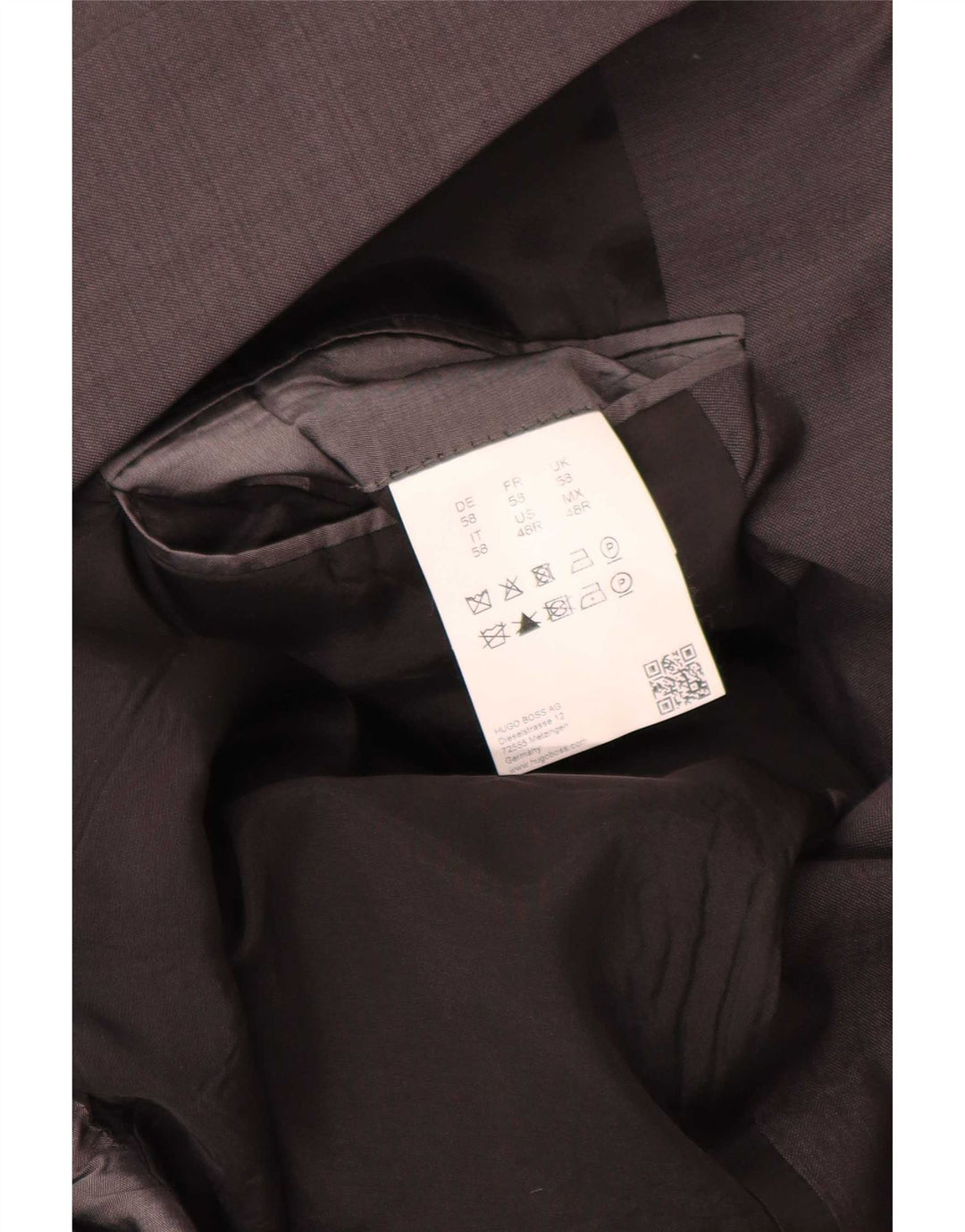 Męska marynarka zapinana na 2 guziki Hugo Boss EU 58 4XL Szara dziewicza wełna klasyczna