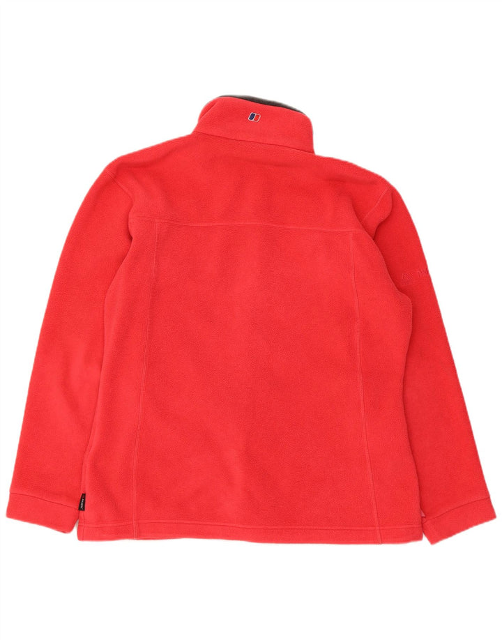 Berghaus Womens Fleece Jacket UK 14 Large Red Polyester