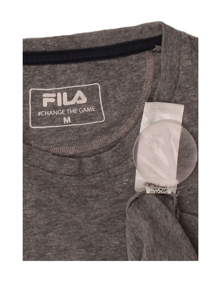 FILA Mens Graphic Top Long Sleeve Medium Grey Cotton Vintage Fila and Second-Hand Fila from Messina Hembry 