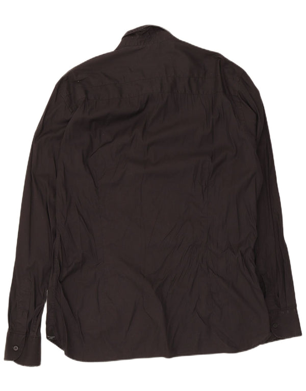 Ted Baker Mens Shirt Size 5 XL Black Cotton
