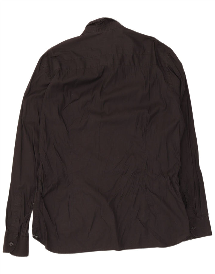 Ted Baker Camisa para hombre Talla 5 XL Algodón negro