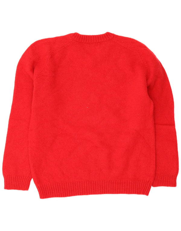 Pulover cu decolteu în V Diadora pentru femei UK 20 2XL Lână roșie