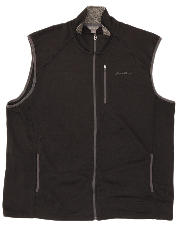 EDDIE BAUER Herre Ærmeløs træningsdragt Topjakke XL Sort Polyester