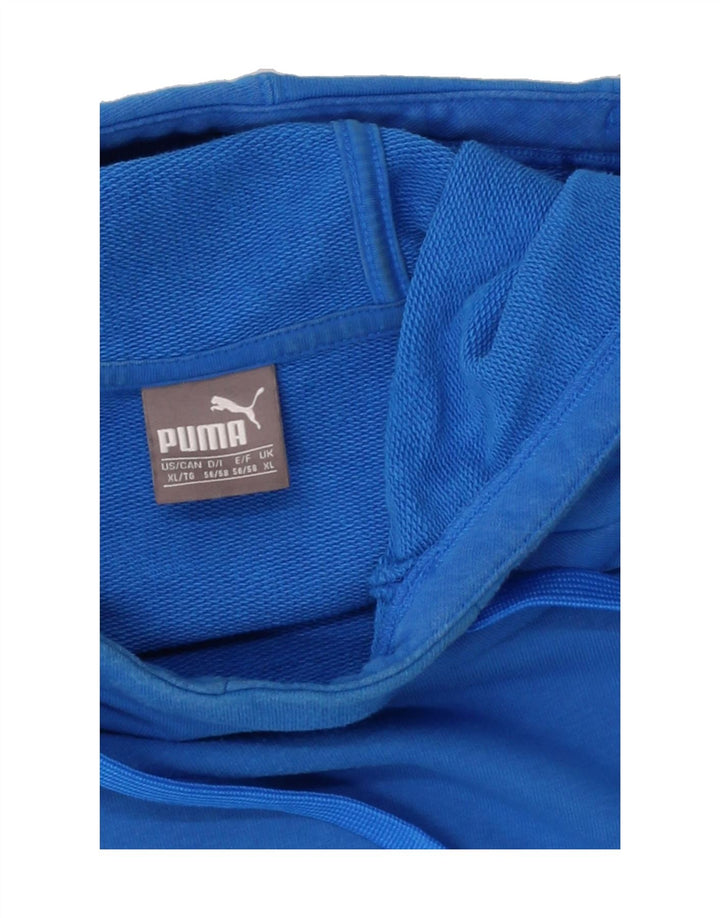 PUMA Mens Hoodie Jumper XL Blue Cotton Vintage Puma and Second-Hand Puma from Messina Hembry 