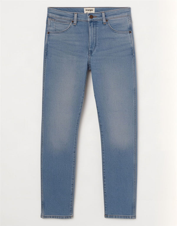 Wrangler Mens Larston Slim Jeans W28 L32 Azul Algodão