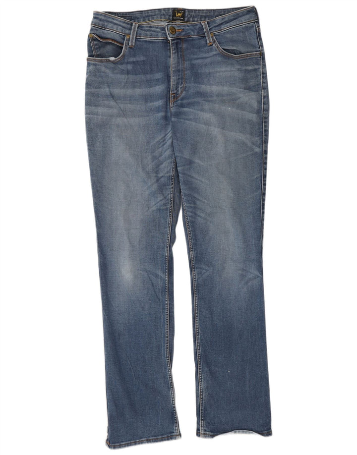 Lee Mens Marion Straight Jeans W31 L31 Blue Cotton