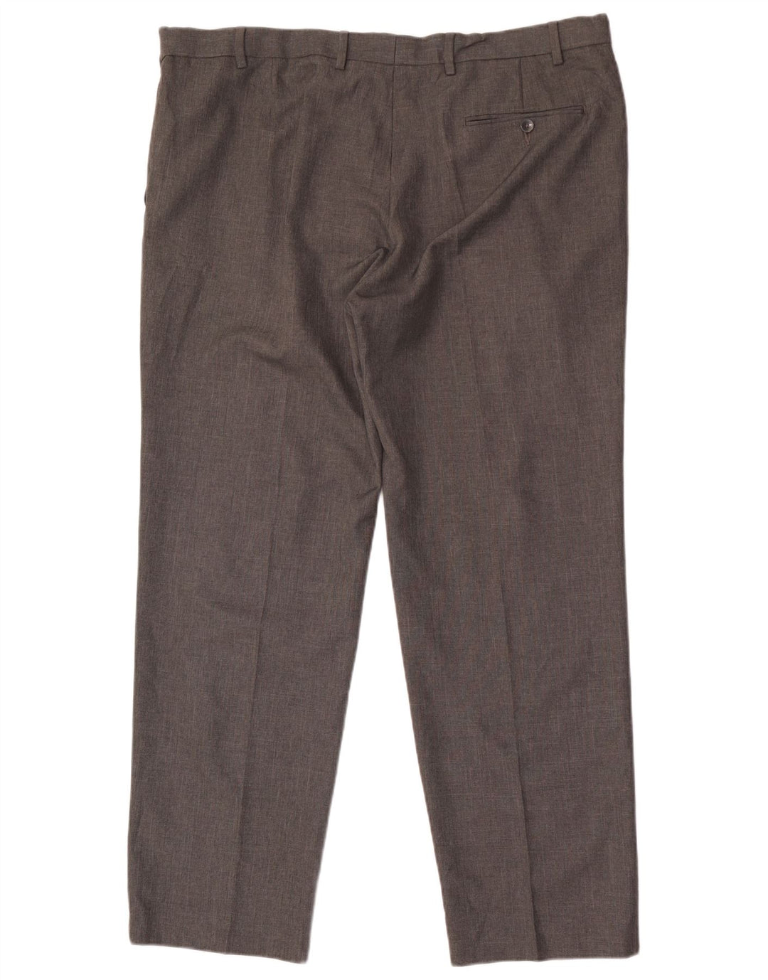 MARKS & SPENCER Pantaloni da abito dritti da uomo W42 L31 Poliestere grigio