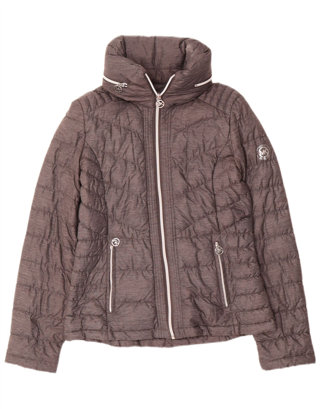 Michael Kors Chaqueta acolchada para mujer UK 10 Small Grey Nylon