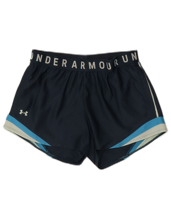 Under Armour Womens Heat Gear Sport Shorts UK 10 Small Navy Blue