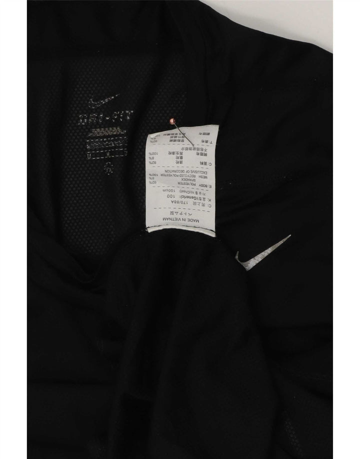 Nike Herren Dri Fit T-Shirt Top Medium Schwarz Polyester