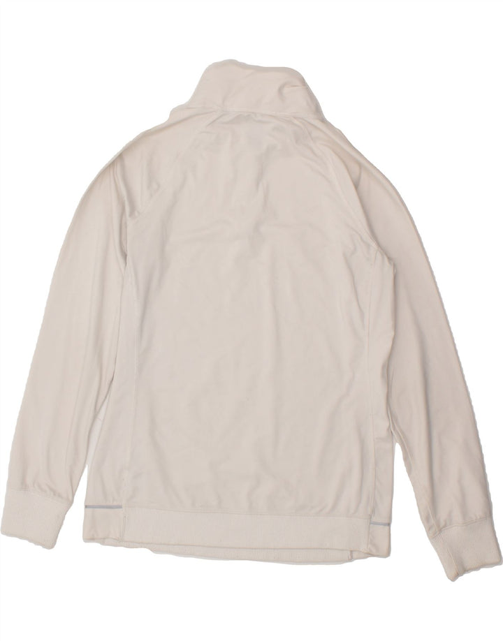 IZOD Womens Zip Neck Pullover Tracksuit Top UK 14 Medium Off White Vintage Izod and Second-Hand Izod from Messina Hembry 