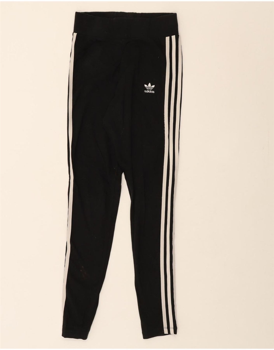 ADIDAS Womens Leggings UK 8 Small Black Cotton Vintage Adidas and Second-Hand Adidas from Messina Hembry 