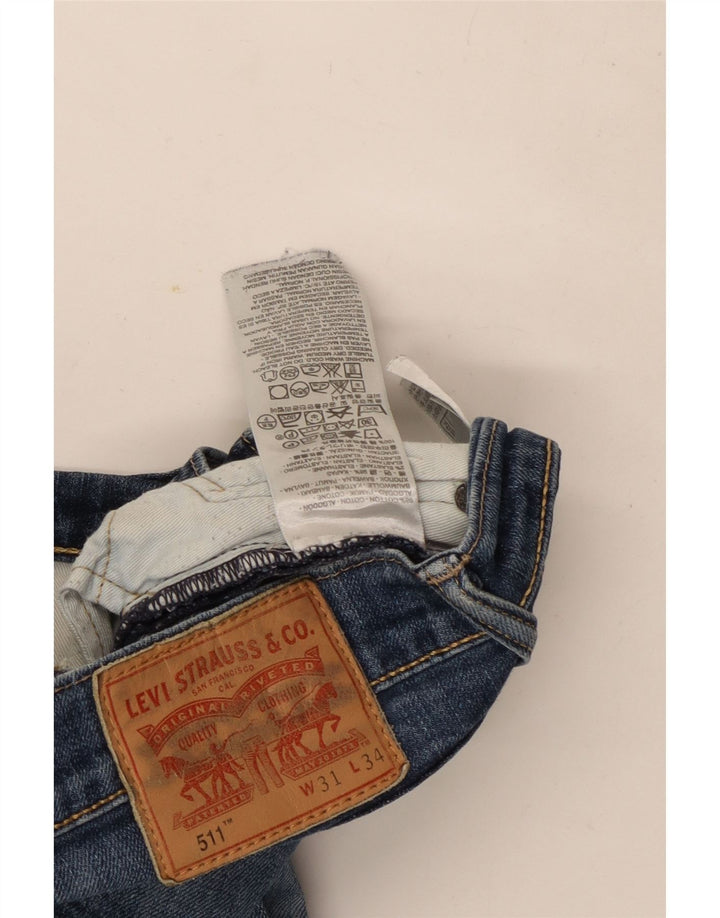 Levi's Mens 511 Slim Jeans W31 L34 Blue Cotton