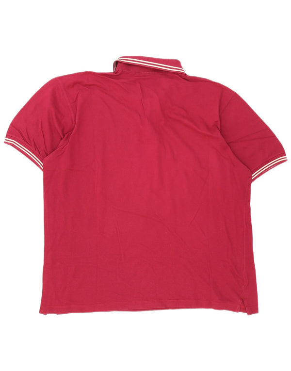 Camisa polo masculina Sergio Tacchini 2XL listrada Borgonha