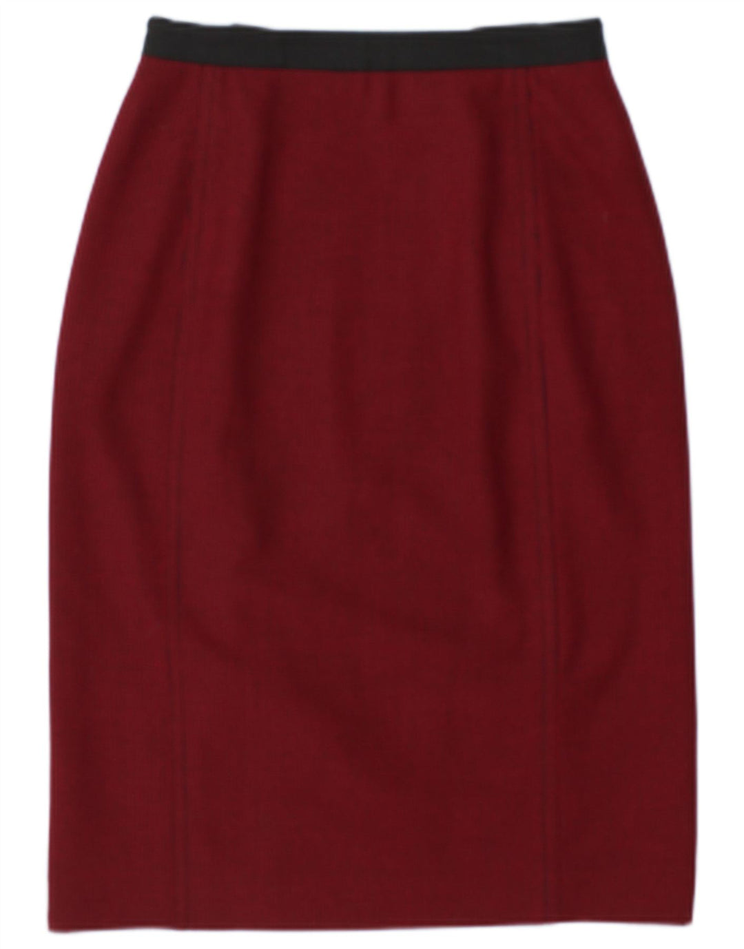 Jaeger Womens Pencil Skirt UK 8 Small W27  Burgundy Houndstooth Polyester