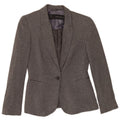 Sacou blazer pentru femei Zara, cu 1 nasture, UK 6 XS, gri viscoză
