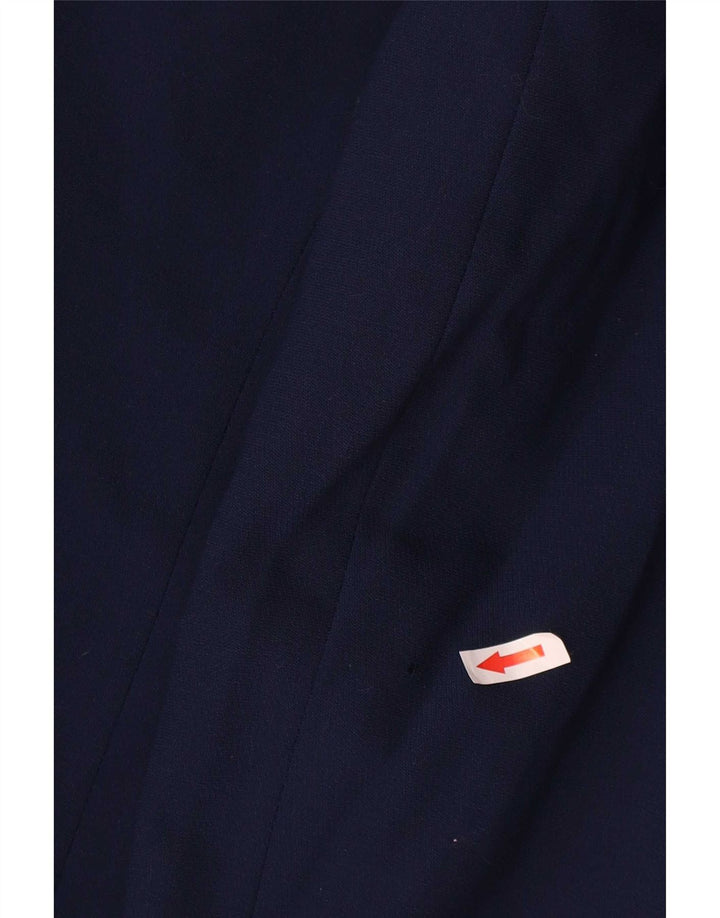 Luisa Spagnoli Veste Blazer 3 Boutons Femme IT 46 Large Laine Bleu Marine