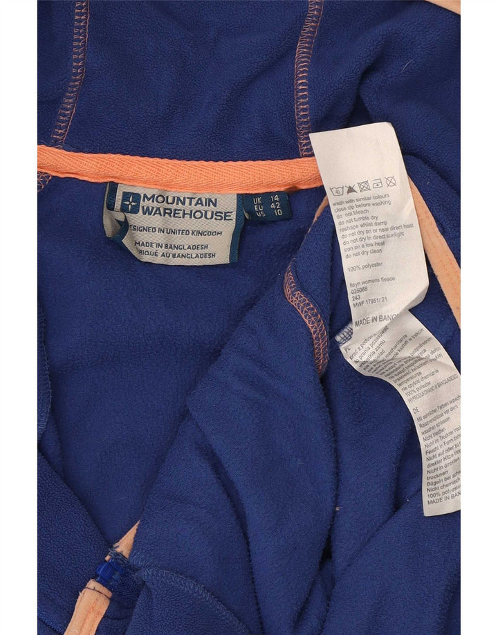 Giacca in pile con cappuccio da donna Mountain Warehouse UK 14 Large Blu in poliestere