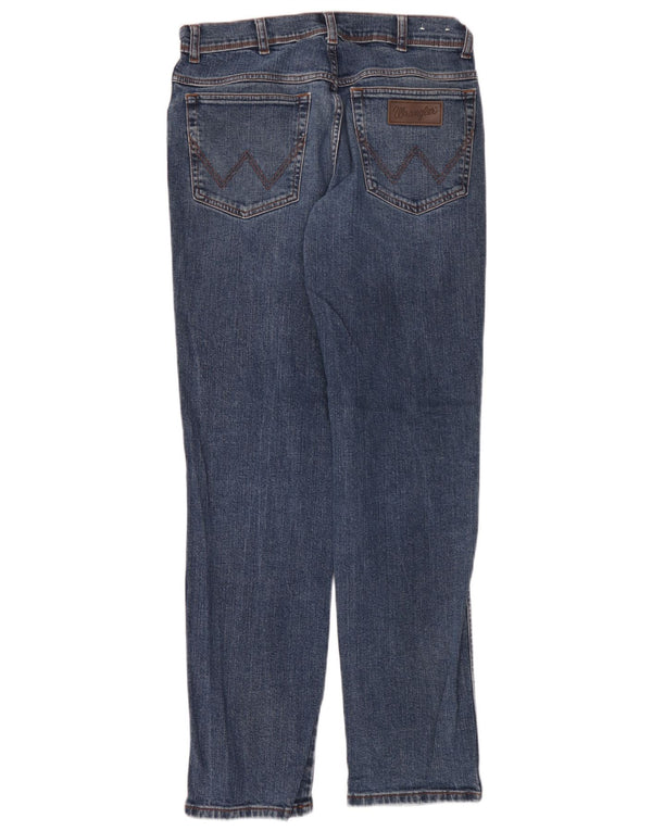 Wrangler Herre Texas Slim Jeans W33 L34 Blå Bomuld