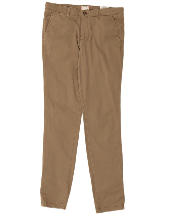 Calça Chino Masculina JACK & JONES W32 L34 Algodão Bege