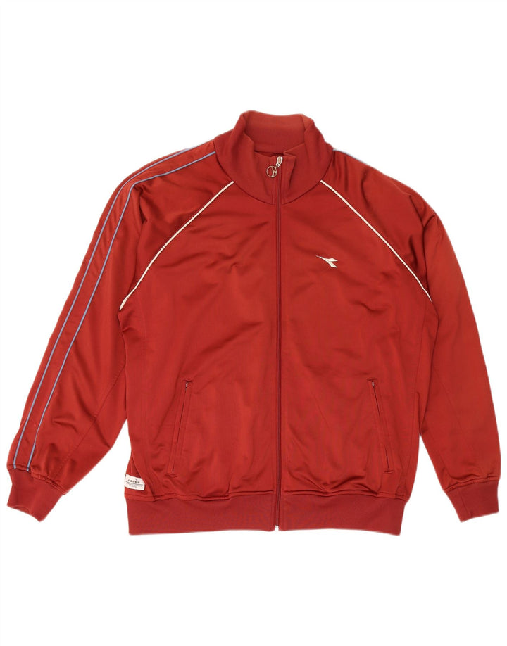 Ανδρική φόρμα Diadora Top Jacket UK 42 Large Red Polyester