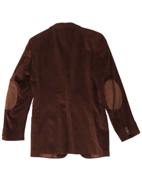 Vintage Herren 2 Knopf Cord Blazer Jacke UK 36 Small Brown