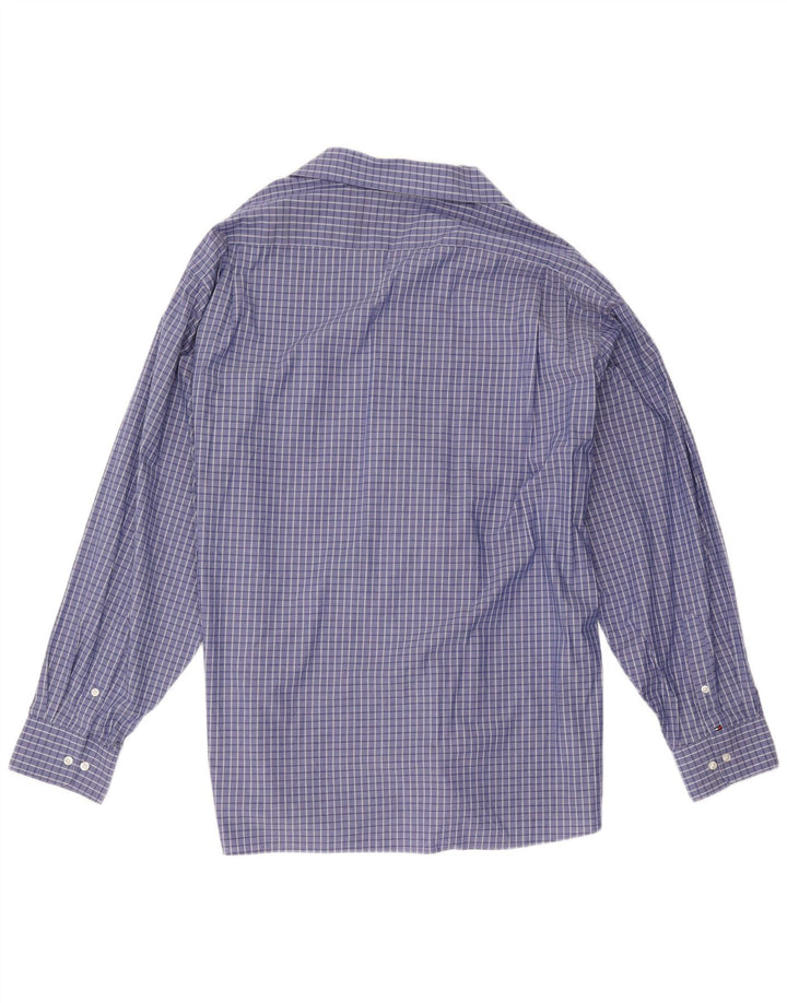 Tommy Hilfiger Mens Regular Fit Shirt 2XL Blue Check Cotton