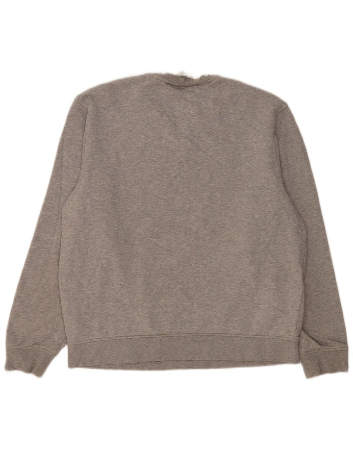 Felpa da uomo Lacoste maglione taglia 5 grande in cotone grigio