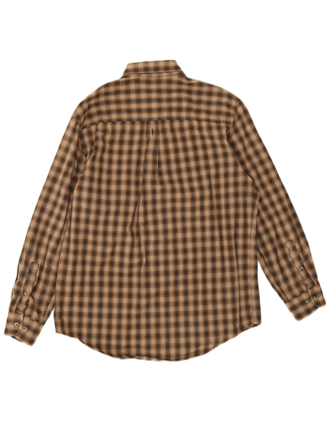 Timberland Mens Flannel Shirt Small Brown Check Cotton