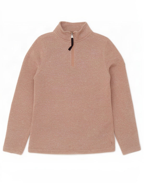Tog 24 Womens Oversized Zip Neck Sweatshirt Jumper UK 10 Small Pink
