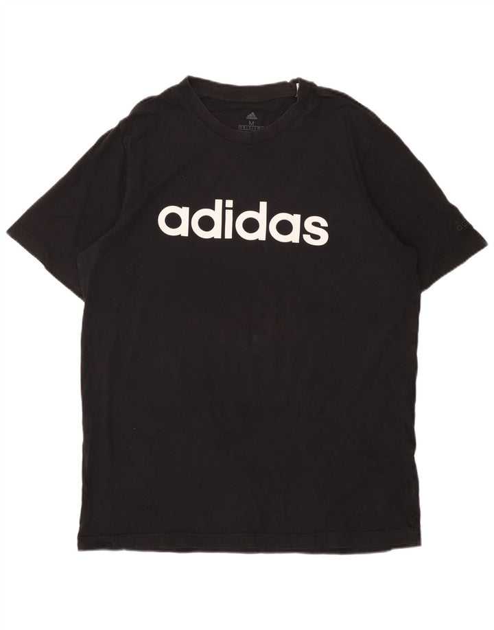 Adidas Mens Regular Graphic T-Shirt Top Noir Moyen