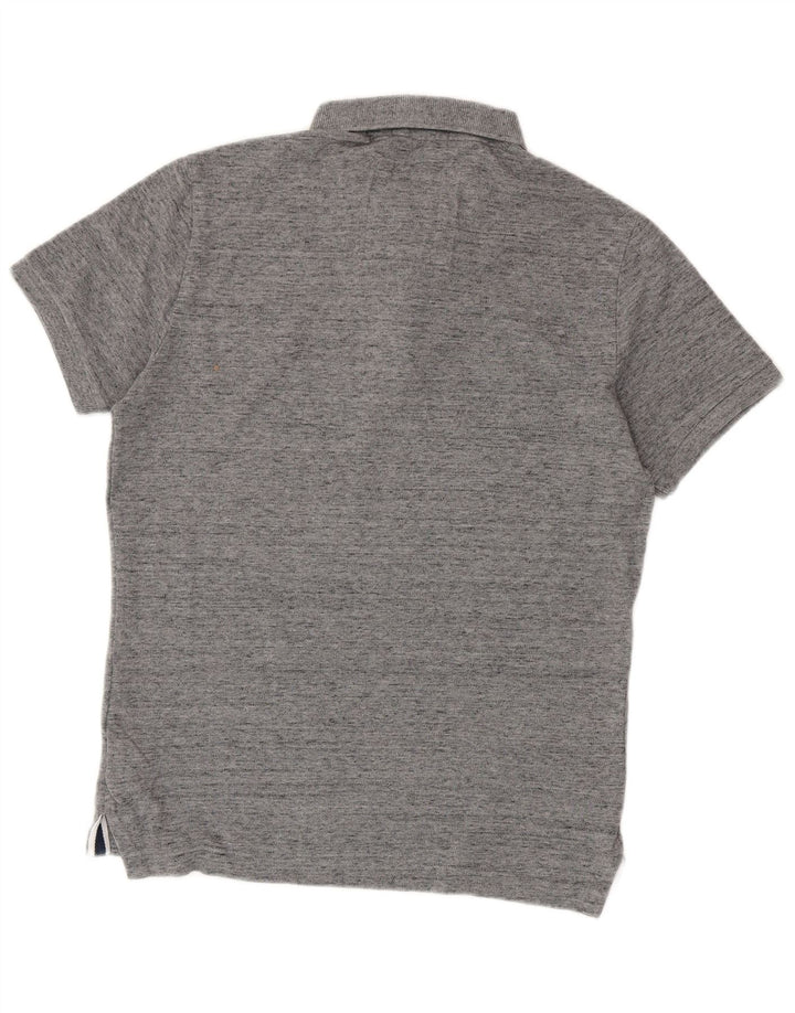 Superdry Polo Homme Gris Moyen Moucheté Coton