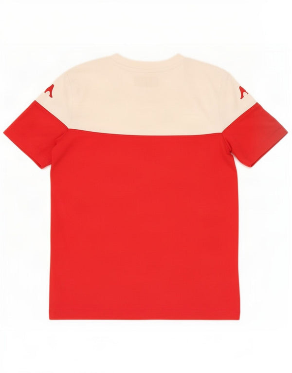 Kappa Boys Grafisk T-Shirt Top 11-12 År Rød Colourblock Polyester
