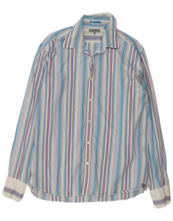 Muška košulja Ted Baker, veličina 5 XL, raznobojni prugasti pamuk