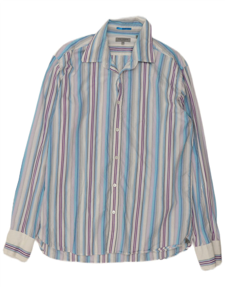 Ανδρικό πουκάμισο Ted Baker, μέγεθος 5 XL, πολύχρωμο βαμβακερό ριγέ