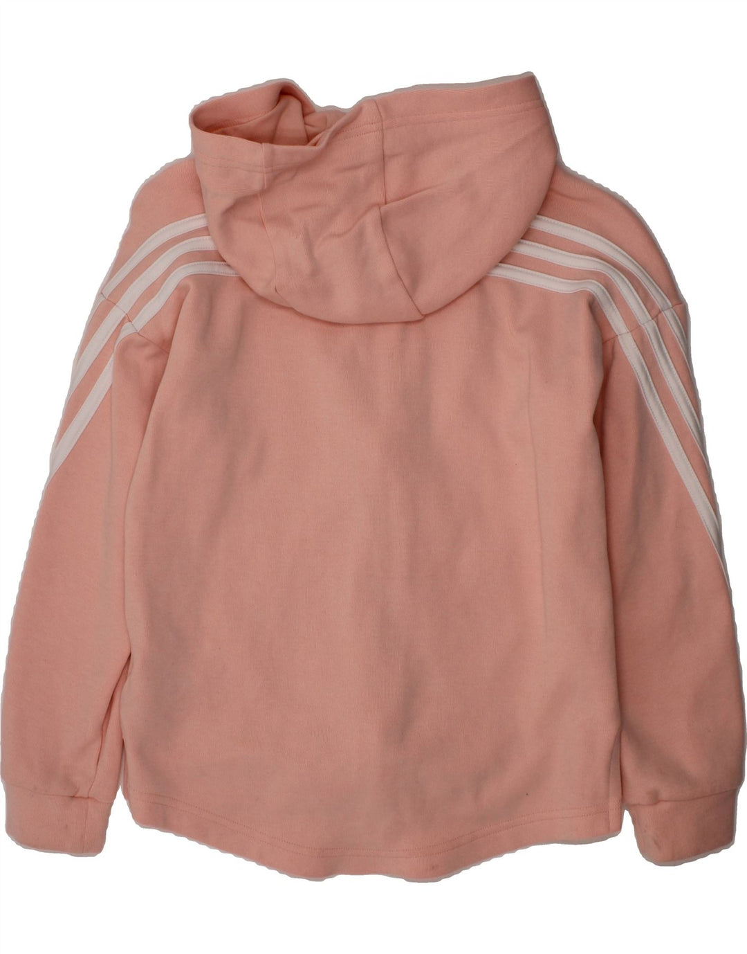ADIDAS Girls Zip Hoodie Sweater 9-10 Years Pink Cotton Vintage Adidas and Second-Hand Adidas from Messina Hembry 