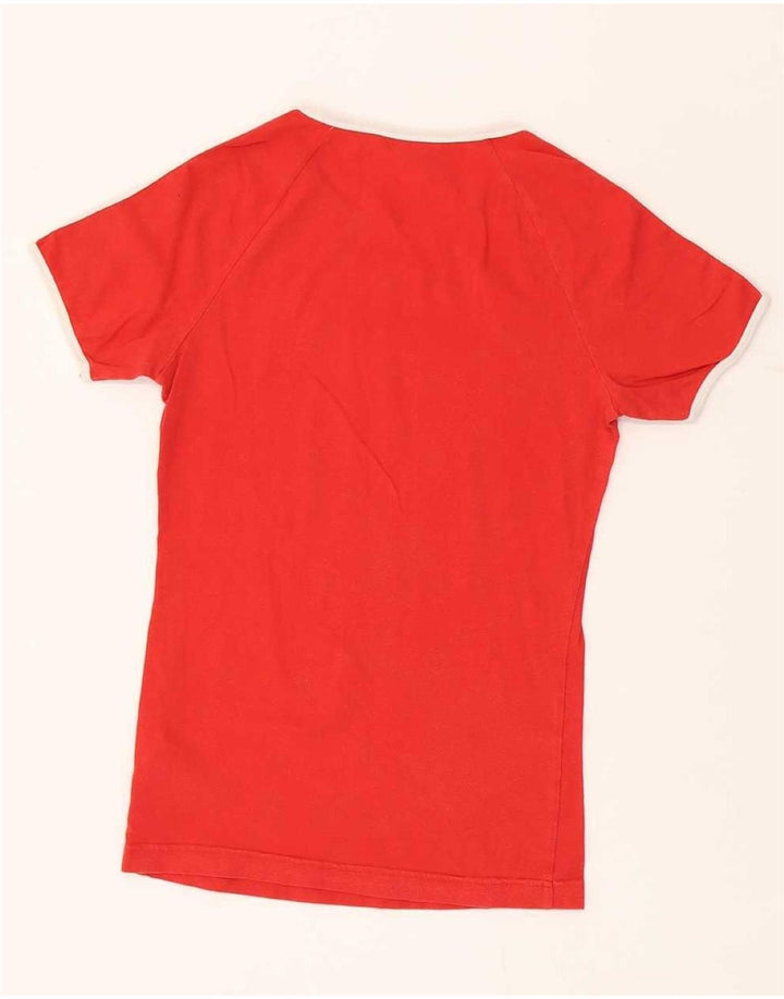Adidas T-Shirt Femme Top EU 38 Coton Rouge Moyen