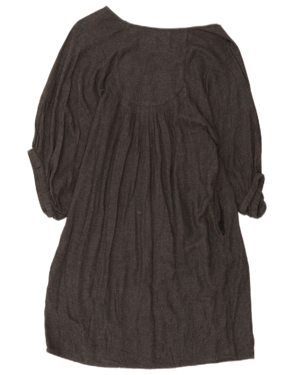 Zara 3/4 ærmer oversized teltkjole til kvinder UK 10 Small Grey Viscose