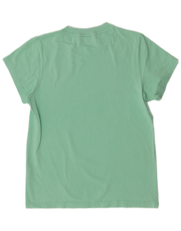 Adidas Camiseta gráfica para mujer Top UK 8 Small Green Cotton