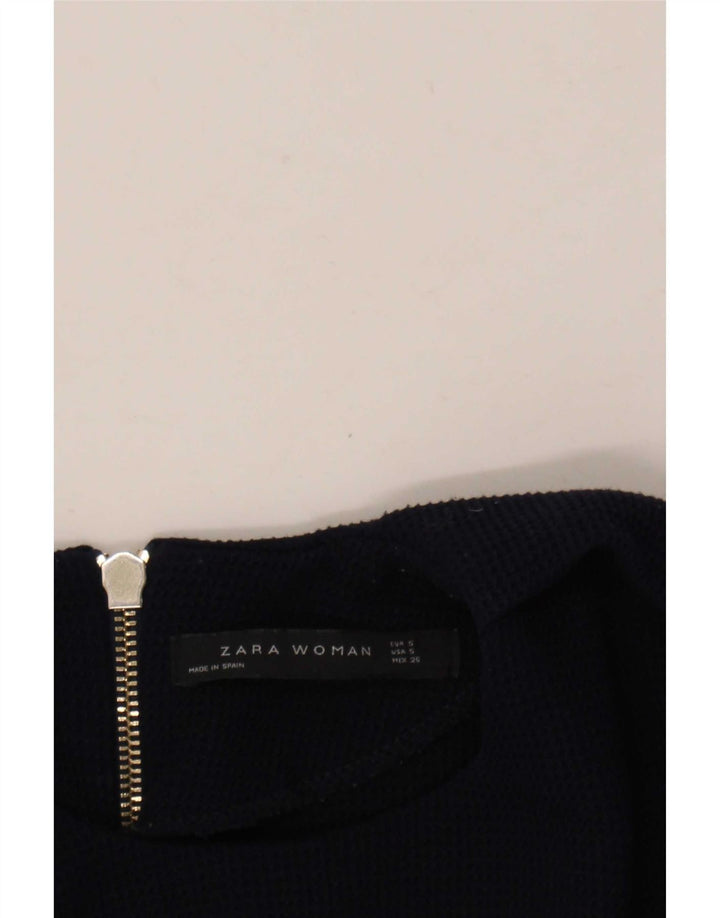 Zara Γυναικεία Μπλούζα Τοπ UK 10 Small Navy Blue